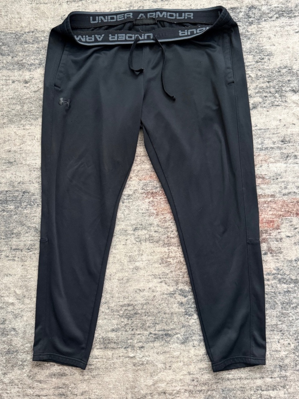 Under Armour Men’s Black Athletic Training Pants Drawstring Performance
